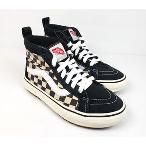 Vans Sk8-Hi MTE-1 Womens Sz 5.5 Mens Sz 4 Black White Checkered Sneaker Shoes